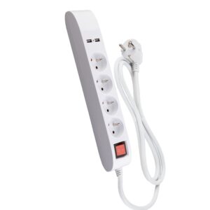 SILVERCREST praktikus 4 részes elosztó 2 USB- csatlakozással