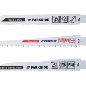 PARKSIDE Fűrészlapkészlet farfűrészhez, fához és fémhez egyaránt jó, 3 részes