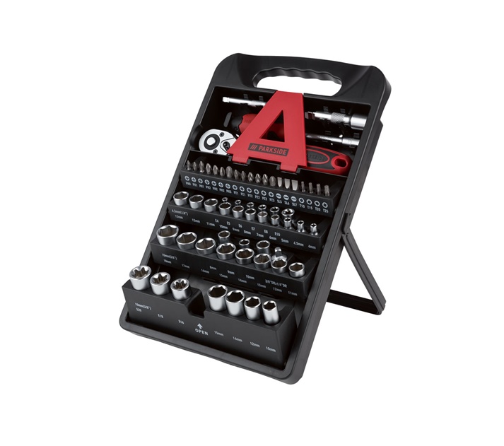 PARKSIDE Dugókulcs készlet praktikus szerszám tartó állvánnyal PSSS 61 D4