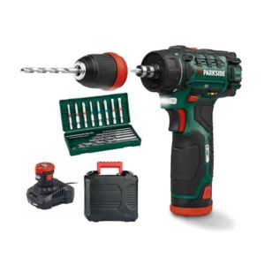 Parkside Akkus fúró-csavarozó PBSA 12 D4 BK - kofferben, bitkészlettel, akkuval és töltővel együtt