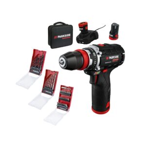PARKSIDE PERFORMANCE 39 darabos készlet akkus fúró/csavarhúzó töltővel és két akkuval