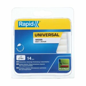 Rapid rövid, 11-12 mm-átmérőjű ragasztórudak, univerzális, átlátszó 14 db/csomag