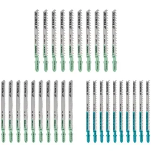 Szúrófűrészlap-készlet (dekopirfűrészlap), 30 darabos