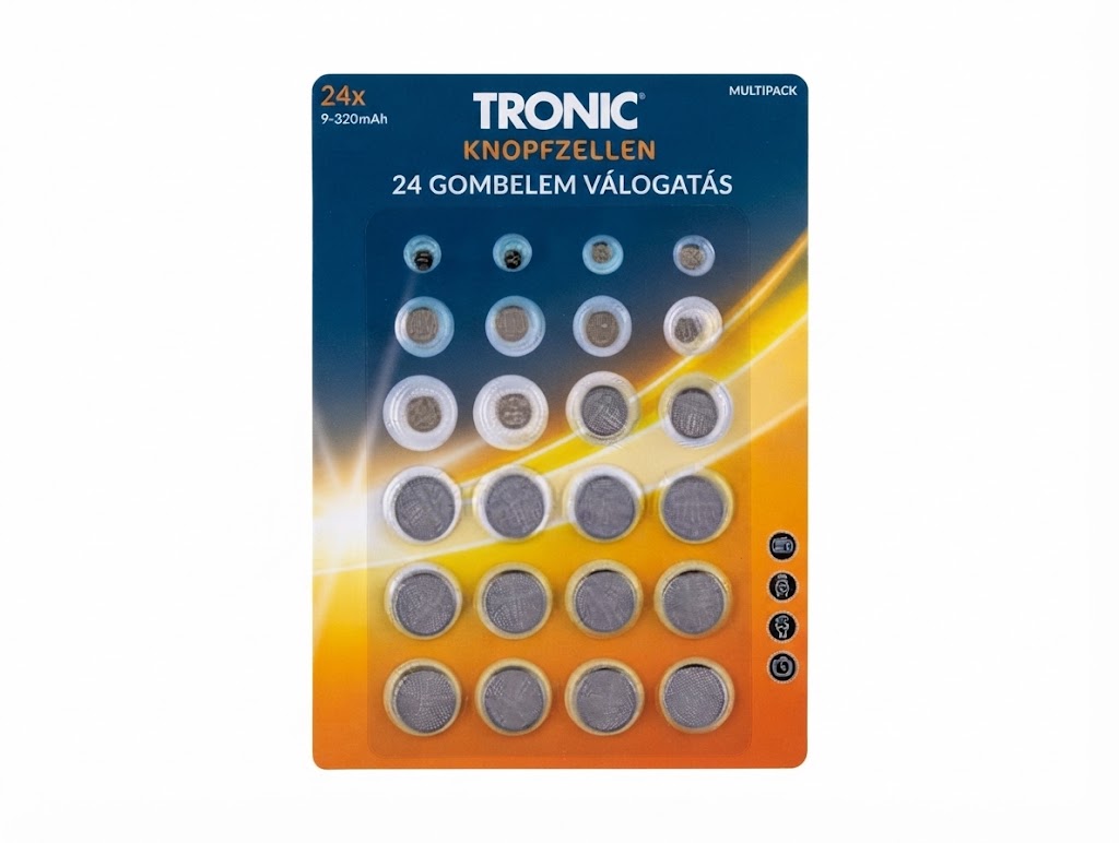 Tronic 24 darabos gombelem készlet (12 különböző típus)
